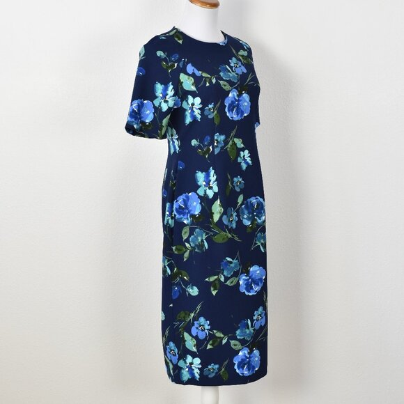 Maggy London Floral Midi Sheath Dress - 6 - Picture 7 of 8